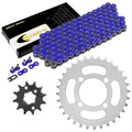 Drive Chain & Sprockets Kit for Yamaha Grizzly 125 YFM125G YFM125 G 04-2012 Blue
