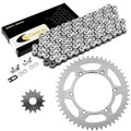 Drive Chain & Sprockets Kit for Kawasaki KLX300R KLX300A 2003 2004-2007 White
