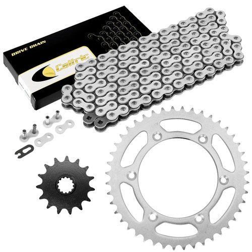 Drive Chain & Sprockets Kit for Suzuki DR350 1994-1999 / DR-Z400S 00-2017 White