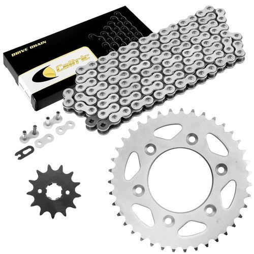 Drive Chain & Sprockets Kit for Honda TR200 FATCat 1986 1987 White
