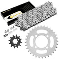 Drive Chain & Sprockets Kit fits Yamaha Grizzly 125 YFM125G YFM125 G 04-12 White