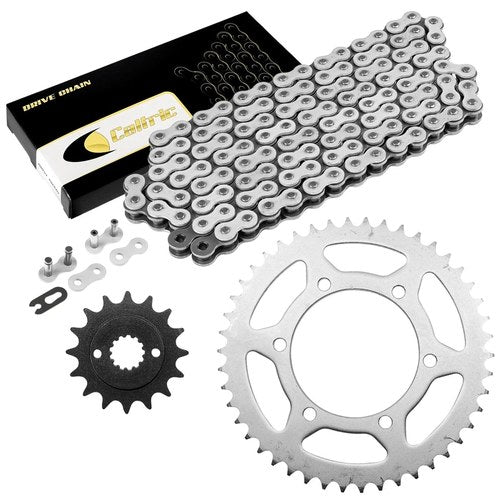Drive Chain & Sprockets Kit for Yamaha FZ6 FZ600S FZ6S 2004-2008 White
