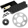 Black Drive Chain And Sprocket Kit for Kawasaki KZ750B KZ750G KZ750M 1976-1982