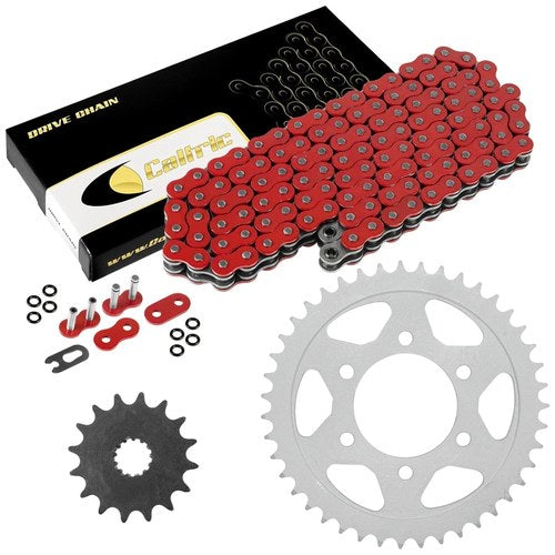 Red O-Ring Drive Chain & Sprockets Kit for Kawasaki ZX-7R Ninja ZX750P 96-03