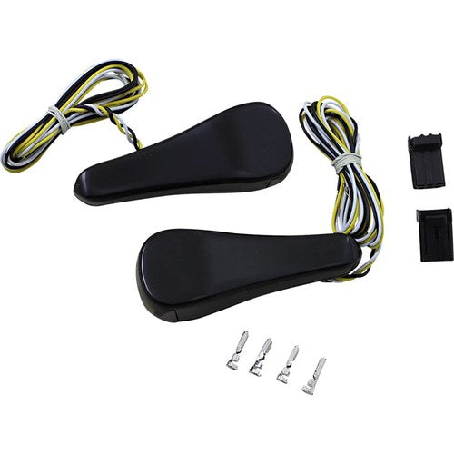 Alloy Art LED Front Turn Signals - Smooth - Black | RGFS1-2