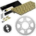 Gold O-Ring Drive Chain & Sprockets Kit for Kawasaki ZX1200 Ninja ZX12R 2000-05