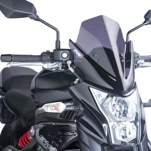 Kawasaki ER-6N 2012-2017 Puig Windscreen New Gen Sport Dark Smoke