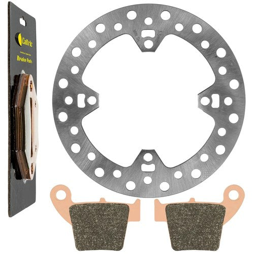 Rear Brake Disc Rotor w/ Sintered Pads For Honda CR250R CR250X 2004 2005-2007