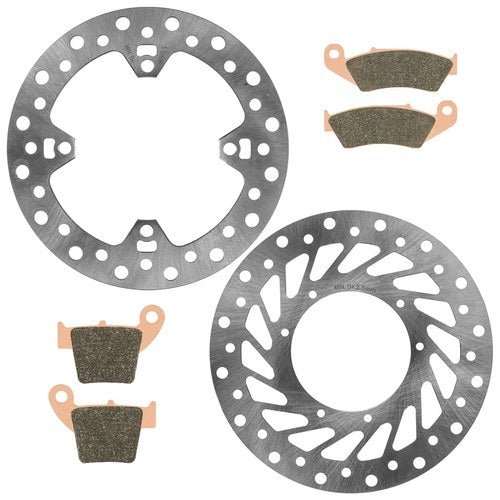 Front & Rear Brake Disc Set w/ Sintered Pads For Honda CRF450X 2005-2007
