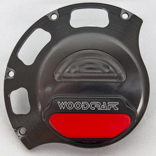 Ducati 2009-2013 Monster 696 Woodcraft Clutch Cover Protector - Red Plate