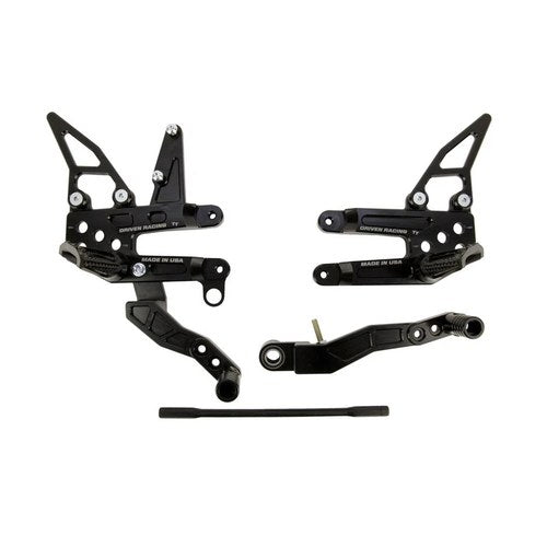 Suzuki 2009-2015 GSXR1000 Driven TT Rearset - Adjustable - STANDARD/GP Shift