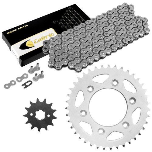 Drive Chain & Sprockets Kit for Honda TR200 FATCat 1986 1987 Steel