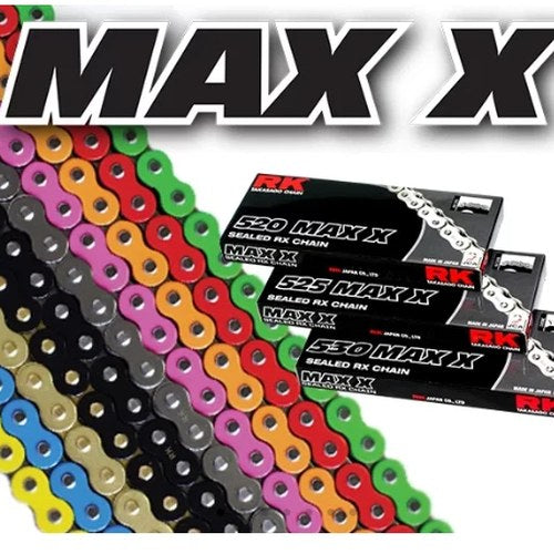 98-20 Honda VFR800 Interceptor RK MAX-X RX-Ring 120 Link Chain 520 Conv Natural