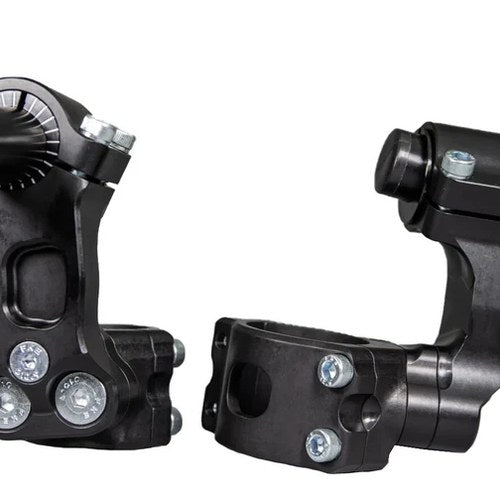 2017-2024 Kawasaki Z650 Woodcraft Side Mount Clipons - 75mm Eccentric Mount