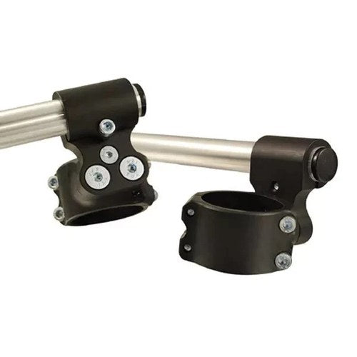 Woodcraft Racing 45mm 3 Piece Clipon Handlebar Kit With 1.5" Inch Rise - Silver