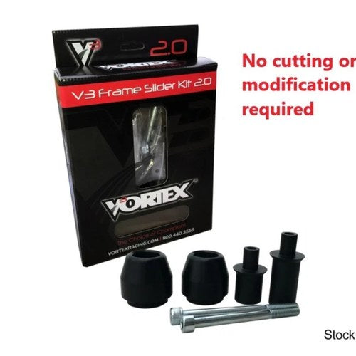 Kawasaki EX300 Ninja 300 2013-2017 Vortex V3 Frame Sliders No Cutting Required