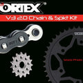 Vortex CK6353 520 Conv Steel Chain & Sprocket Kit Kawasaki ZX6R/RR 05-06 (14-45)