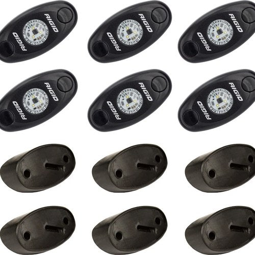 Rigid Industries LED Rock Light Kit - PN: 400263 - 6 Lights - Red