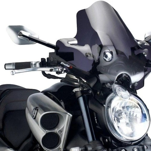 Yamaha 2009-2020 VMX1700 V-MAX Puig Windscreen Naked New Gen Sport Dark Smoke
