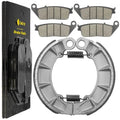 Front Brake Pads & Rear Brake Shoes for Honda PC800 Pacific Coast 89-90 1994-98