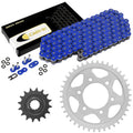 Blue O-Ring Drive Chain & Sprockets Kit for Kawasaki ZR1000A Z1000 2003-2006