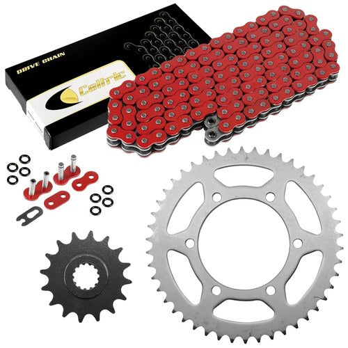 Red O-Ring Drive Chain & Sprockets Kit for Yamaha FZ6 2004 05 06 07 2008 2009