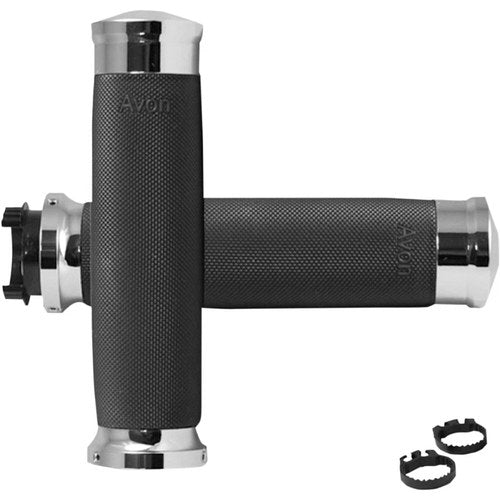 Avon Custom Contour Grips 1" for Metric Cruisers (Chrome)