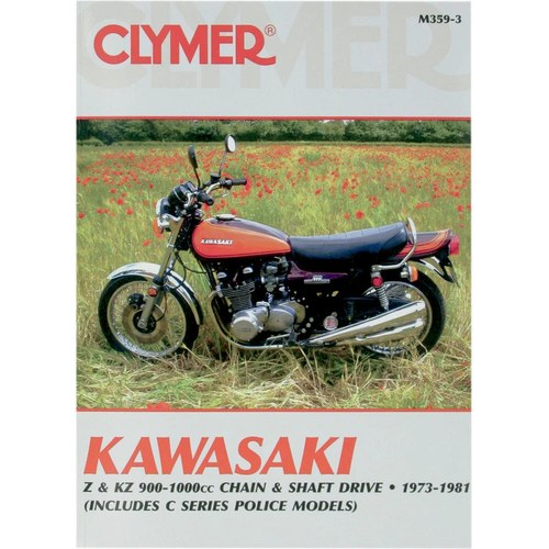 Clymer Physical Book for Kawasaki KZ900, KZ1000, Z1R, C Series Police Models