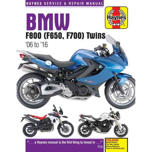 Haynes Repair Manual - F800S, F800ST, F800GT, F800GS, F800R, F650GS, F700GS