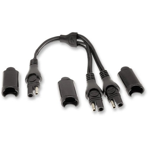 TecMate OptiMate Weatherproof Battery Y-splitter Cable Sae IN to 2 x Sae Out O15
