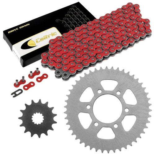 Red Drive Chain And Sprocket Kit for Kawasaki Vulcan S 650 En650 2015-2018