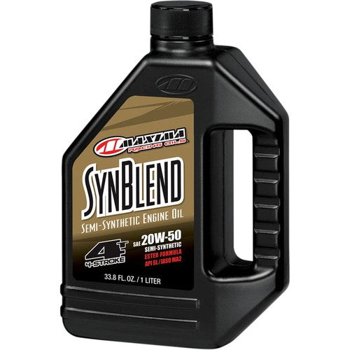 Maxima Racing Oil SynBlend Semi-Synthetic 4-Stroke Motor Oil | 20W-50 | 1 Liter