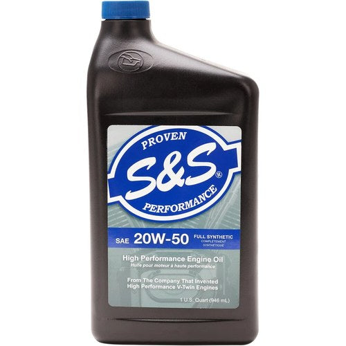 S&S Cycle High Performance Full-Synthetic Motor Oil | 20W-50 | 1 Quart | 153755