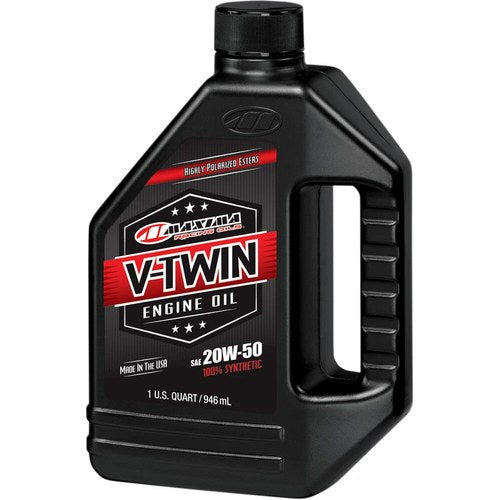 Maxima Racing Oil V-Twin Motorcycle 4-Stroke Synthetic Motor Oil | 20W-50 | 1 Qt