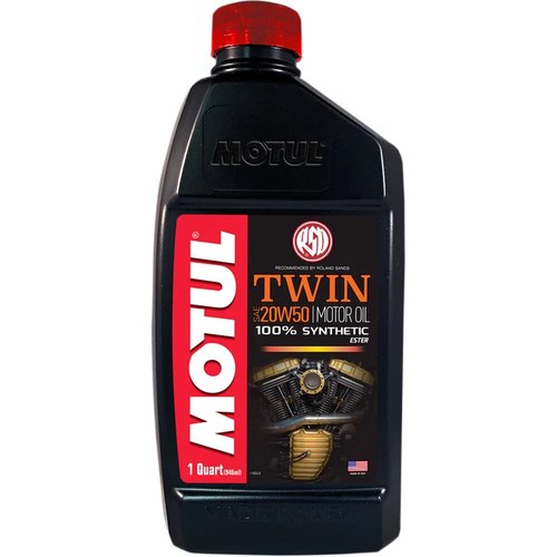 Motul V-Twin Full-Synthetic 4-Stroke Engine/Motor Oil | 20W-50 (1 Quart) 108061