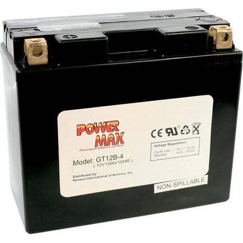 Power Max 12V Maintenance-Free Battery (Cross Ref GT12B-4) GT12B-4