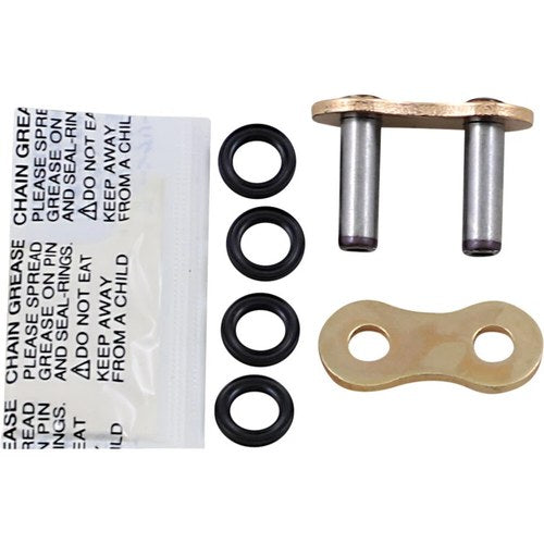 EK Chains 520 SRX2 Series Mlj QX-Ring Rivet Master Connecting Link (Gold)