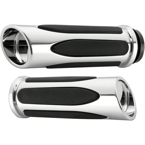 Arlen Ness - 07-050 - Deep Cut Comfort Grips, Chrome