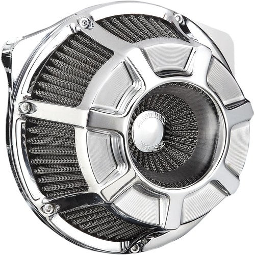 Arlen Ness - 18-934 - Inverted Series Air Cleaner Kit, Bevelled - Chrome