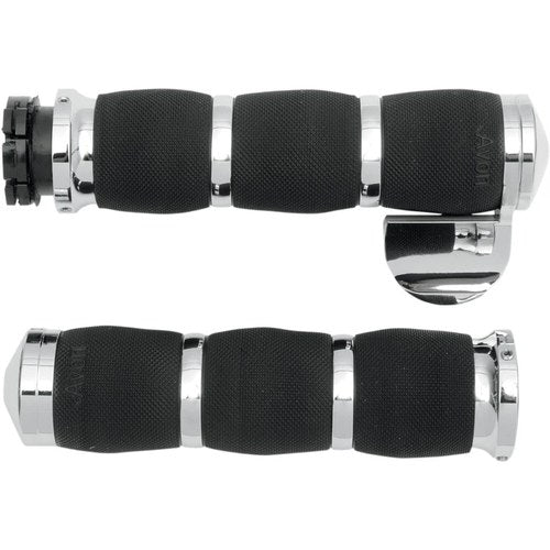 Avon Air Cushion Grips 1" for Metric Cruisers (THROTTLE Boss Chrome)