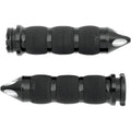 Avon Air Cushion Grips for H-D Motorcycles Cable Throttle (SPIKE Anodized Black)