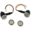 Drag Specialties LED Mini Deuce Marker Light Kit (Gloss Black/Amber LED)
