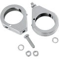 Drag Specialties Turn Signal Fork Clamps (Chrome) 49mm Grooved