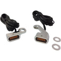 Drag Specialties LED Handlebar Marker Lights (Chrome w/ Amber Lens)