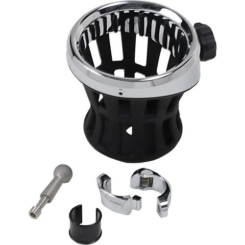 Ciro Drink Holder with Handlebar Mount for 1" or 7/8" Bars (Chrome) 50412
