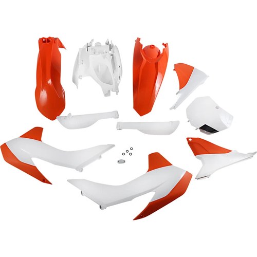 Acerbis Full Plastic Kit (Orange/White OEM '15) 2403094891