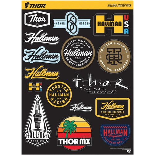 Thor-Hallman MX Motocross Heritage Sticker Sheet