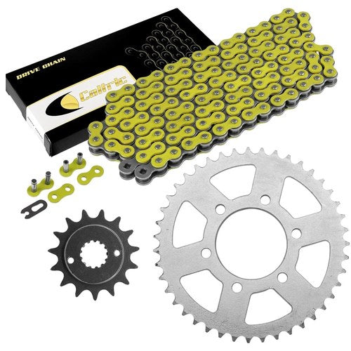 Caltric Drive Chain and Sprockets Kit for Kawasaki ZX-6R ZX-6Rr Ninja 2005 2006