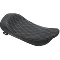 Drag Specialties Low Solo Seat, Diamond, Silver Stitch (Black/Silver) 0801-1156