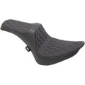 Drag Specialties Predator Iii Seat - Diamond - Vinyl (Black/Silver) 0802-1367